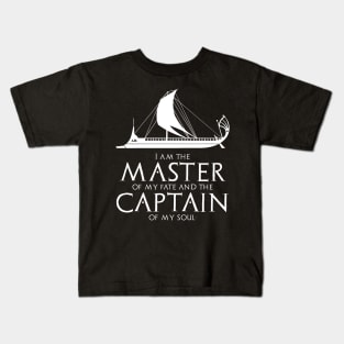 I am the master of my fate and the captain of my soul. - Motivational Inspiring Stoicism Quote Gift Kids T-Shirt